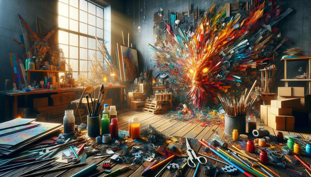 Create unique works of art with recycled materials