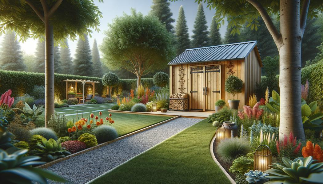 Garden layout: optimize wood storage elegantly