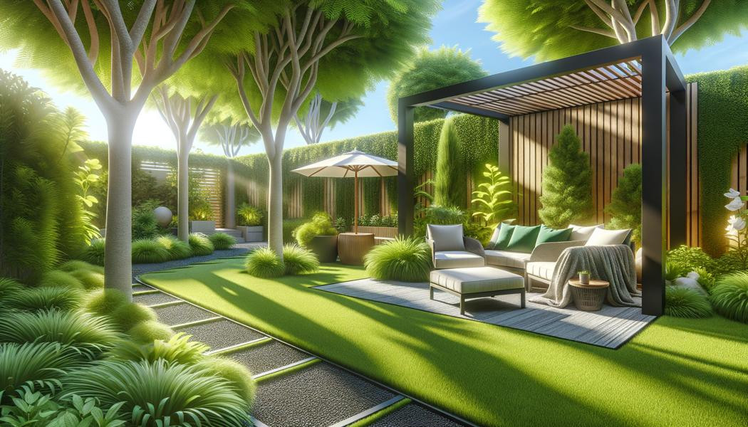 Gazon synthétique : installer un coin détente durable